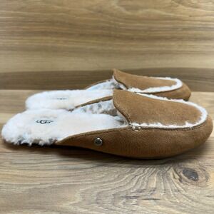 UGG Chestnut Brown Shearling-Lined Slip-On Slippers